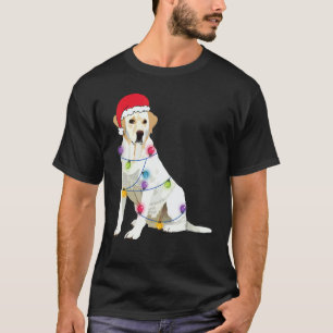 T-shirt Chien Labrador Retriever de Noël  Chapeau de Père 