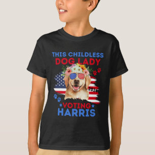 T-shirt Chien Lady Vote Kamala Harris 2024 Golden Retrieve