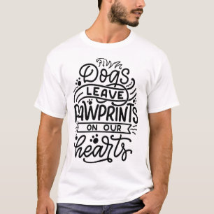 T-shirt Chien laisser des empreintes sur nos coeurs 1