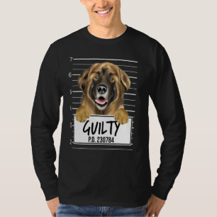 T-shirt Chien Leonberger Photographie Judiciaire Coupable