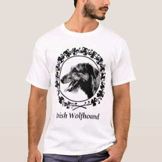 T-shirt Chien-loup irlandais avec l'habillement de