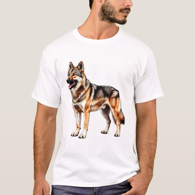 T-shirt Chien Loup Tchécoslovaque (Devant)