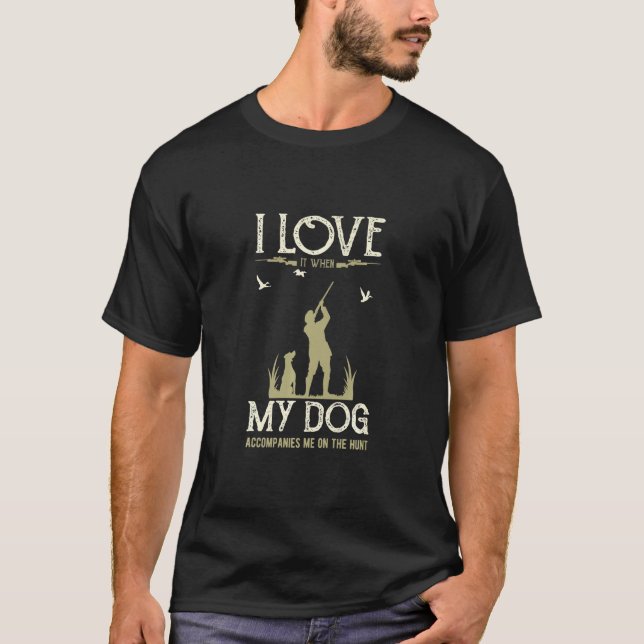 T-shirt Chien M'Accompaine Sur La Chasse (Devant)