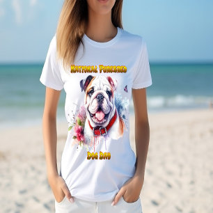T-shirt Chien Majestic À Chien À Chien À Chien À Col Rouge