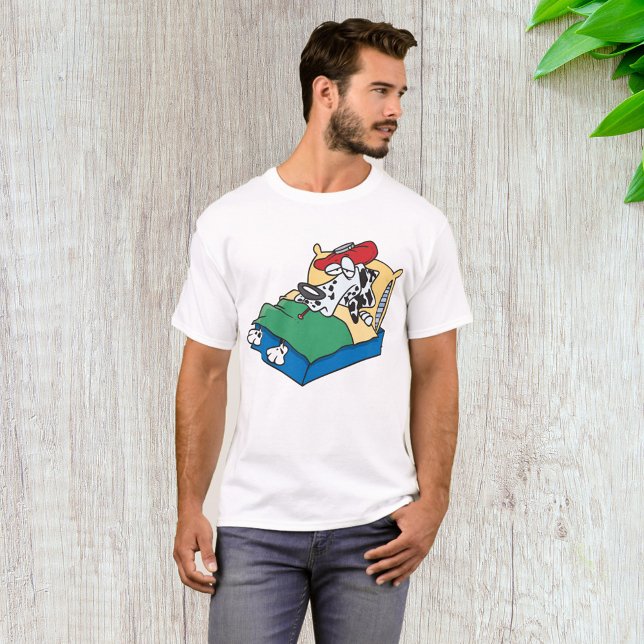 T-shirt Chien Malade Dans Le Lit (Créateur téléchargé)