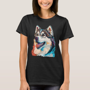 T-shirt Chien malamué mignon en Alaska sur Malamute en Ala