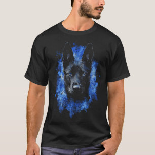 T-shirt Chien Malinois Belge Animal de Compagnie Yeux Bleu