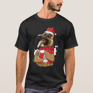 T-shirt Chien Malinois Belge Père Noël I Love Maman Tatt