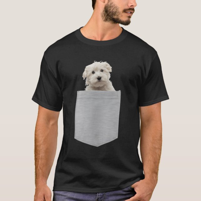 T-shirt Chien maltais dans votre poche (Devant)