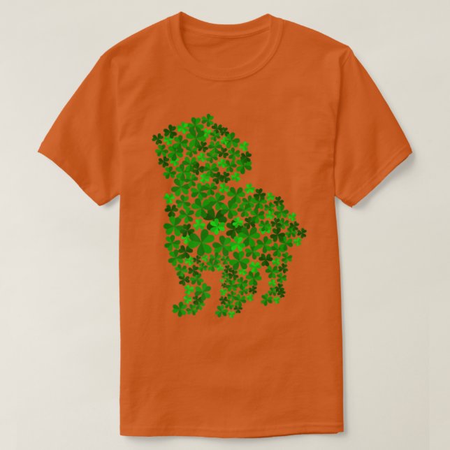 T-shirt Chien maltais Shamrock feuille St Patrick Jour Pre (Design devant)