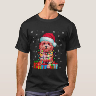 T-shirt Chien Maltipoo Xmas laid éclaire Père Noël Maltipo