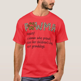T-shirt Chien Maman Chat Maman Pawma Noun Une Femme Qui A 