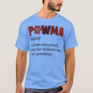 T-shirt Chien Maman Chat Maman Pawma Noun Une Femme Qui Fi