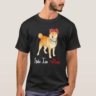 T-shirt Chien maman chiot maman chiot Shiba Inu