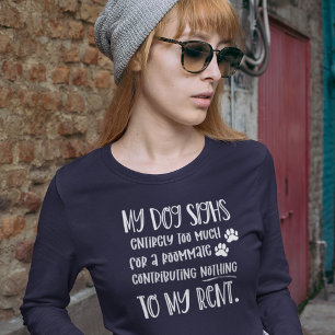 T-shirt Chien Maman drôle Photo personnalisée Femme Marine