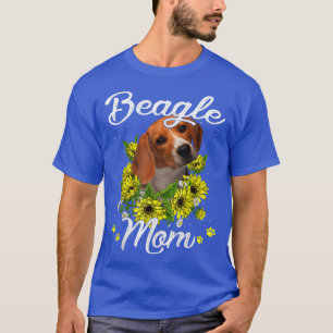 T-shirt Chien Maman Fête des Mères Cadeau Tournesol Beagle