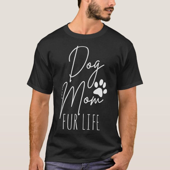 T-shirt Chien Maman Fur Vie Fête des mères Femme Chien M (Devant)