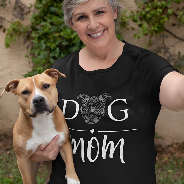 T-shirt Chien Maman mignonne American Pit Bull Terrier (american pit bull dog mom)