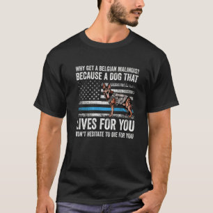 T-shirt Chien Maman Papa K9 Agent De Police Pourquoi Obten