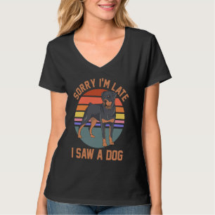 T-shirt Chien Maman Papa Rottweiler Propriétaire Désolé Je