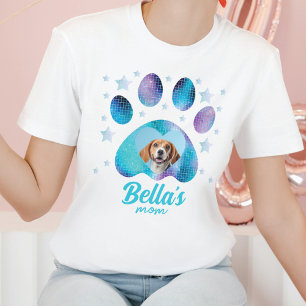 T-shirt Chien Maman Paw Photo personnalisée Parties scinti