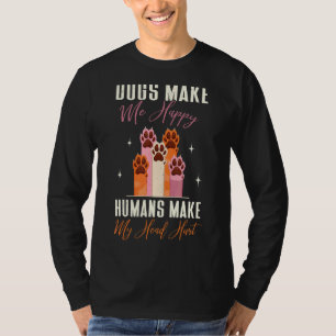 T-shirt Chien Maman Vêtements Chiens Me Rendre Heureux Hum