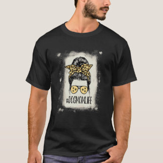 T-shirt Chien Maman Vie Messeuse Bun Leopard Bleached Chie