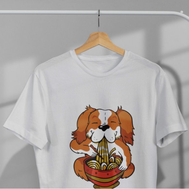 T-shirt Chien mangeant des nouilles Ramen (Créateur téléchargé)