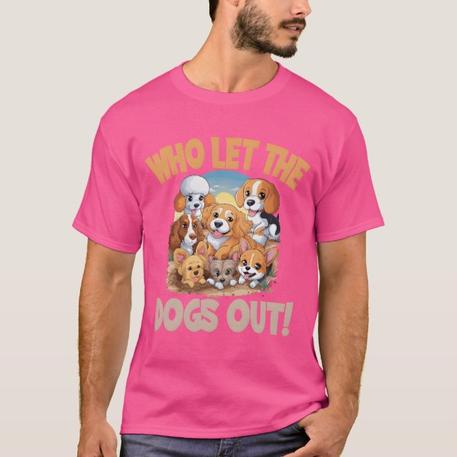 T-shirt Chien marchant Chien ami Chien marchant pour un Ch (Devant)