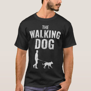 T-shirt Chien marchant marcheur animal de compagnie assis