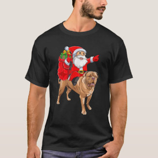 T-shirt Chien Mastiff Anglais Santa à cheval sur Mastiff A