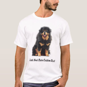 T-shirt Chien Mastiff Tibétain Créez Votre Propre Texte Pe