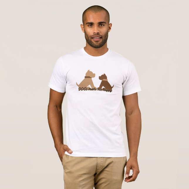 T-shirt Chien me rend heureux (Devant entier)
