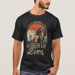 T-shirt Chien - Meilleur Dachshund Papa Jamais