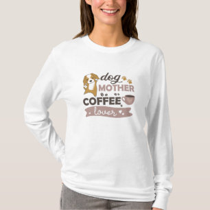 T-shirt Chien Mère Café Lover mignonne Chien Cocker Espane