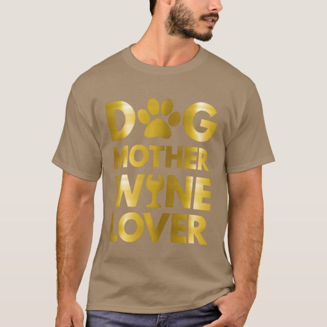 T-shirt Chien Mère Vin Lover 2021 garçon (Devant)