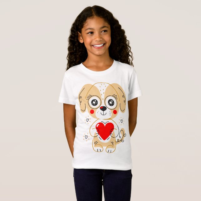 T-Shirt Chien mignon (Devant entier)