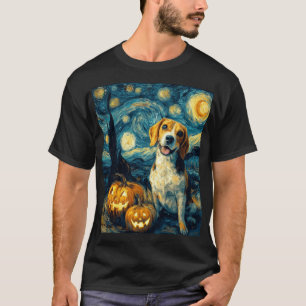 T-shirt Chien mignon beagle Halloween Jack O Lanterne Citr