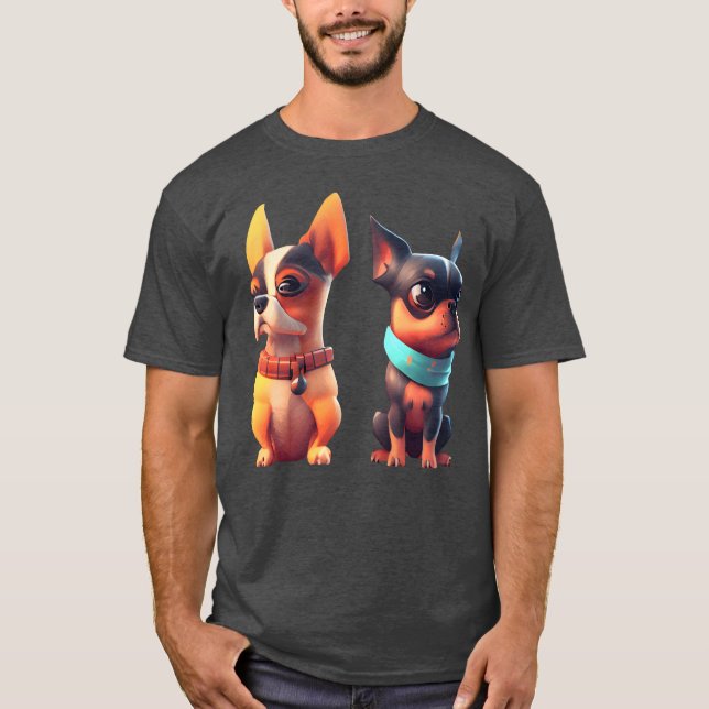 T-shirt chien mignon cadeau garçon (Devant)