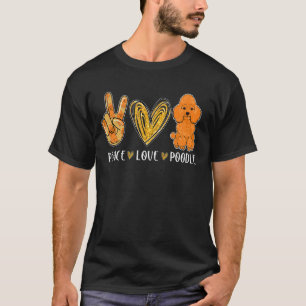 T-shirt Chien mignon Caniche Amour Paix