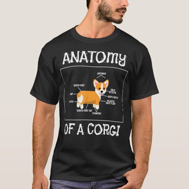 T-shirt Chien Mignon Chiot Corgi (Devant)