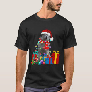 T-shirt Chien mignon Chiot Noël Pyjama lumières de Noël Si