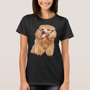 T-shirt Chien mignon Dans La Perruque Drôle Poodé Blond