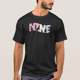 T-shirt Chien mignon de 9 ans Anniversaire Fille 9e B jour