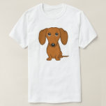 T-shirt Chien mignon de bande dessinée du chien | Doxie du<br><div class="desc">Chemise mignonne de chien de bande dessinée de teckel. Un grand cadeau pour des amoureux de les chiens de saucisse.</div>