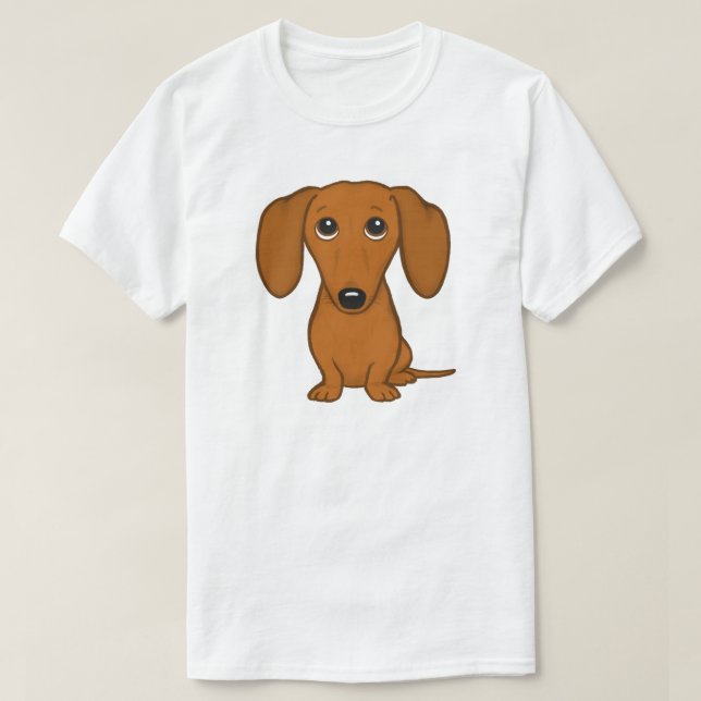 T-shirt Chien mignon de bande dessinée du chien | Doxie du (Design devant)