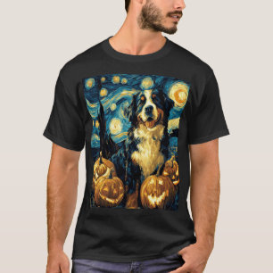 T-shirt Chien mignon de montagne bernois Halloween Jack O