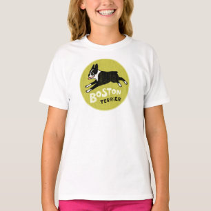 T-shirt Chien mignon de style vintage frais de Boston