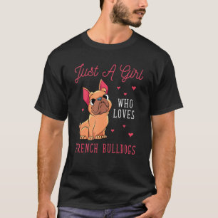 T-shirt Chien mignon Filles Français Français Chien mignon