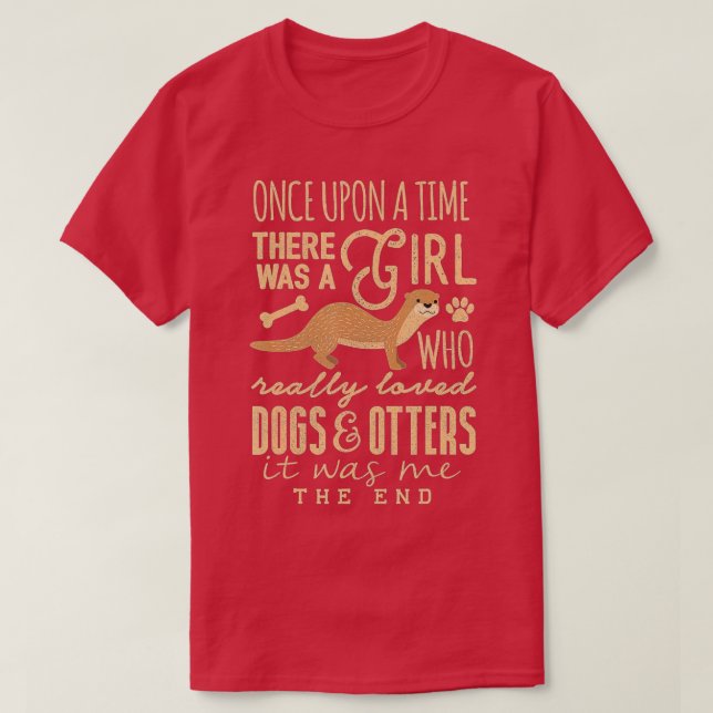 T-shirt Chien mignon Otter Lover Girl Vraiment adoré Chien (Design devant)